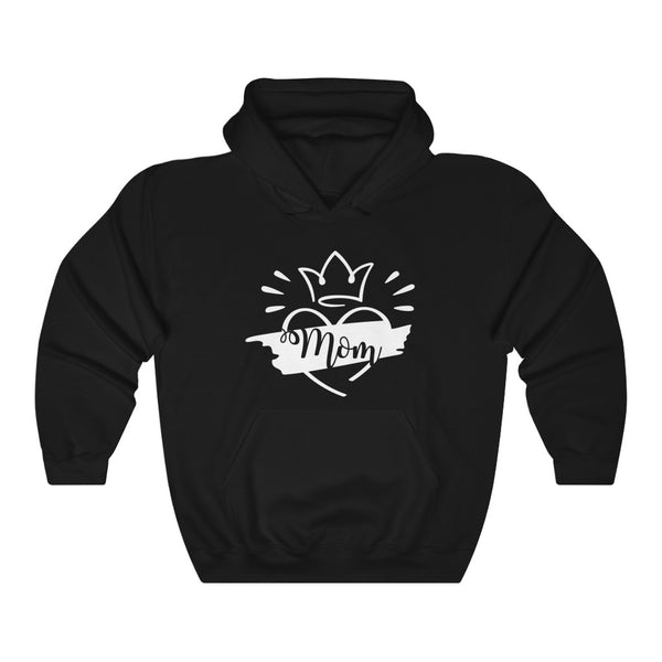 Mom With A Crown On Her Heart Hooded Sweatshirt
