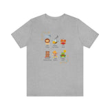 Adult Bilingual Unisex Spanish-English EMOTIONS T-Shirt [Teaching Kids Spanish Has Never Been More Fun]