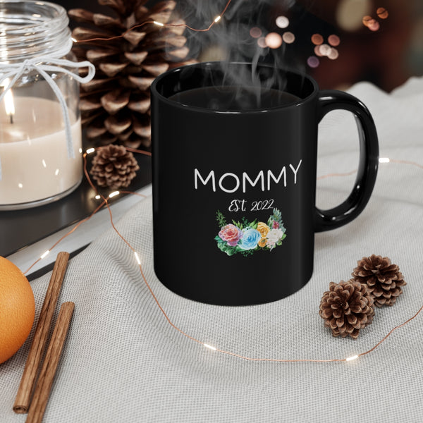 Mommy Established 2022 Black Mug