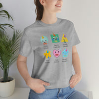 Adult Bilingual Unisex Spanish-English SHAPES T-Shirt [Teaching Kids Spanish Has Never Been More Fun]