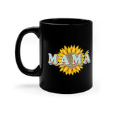 Mama Sunflower Black Mug