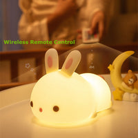 Bring A Smile To Your Baby or Toddler With This All-In-One Touch Sensor and Remote Control LED Bunny Night Light and Toy