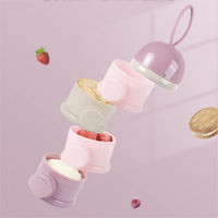 On-The-Go, Stackable Baby Formula and Snacks Containers With Individual Dispensers
