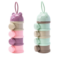 On-The-Go, Stackable Baby Formula and Snacks Containers With Individual Dispensers